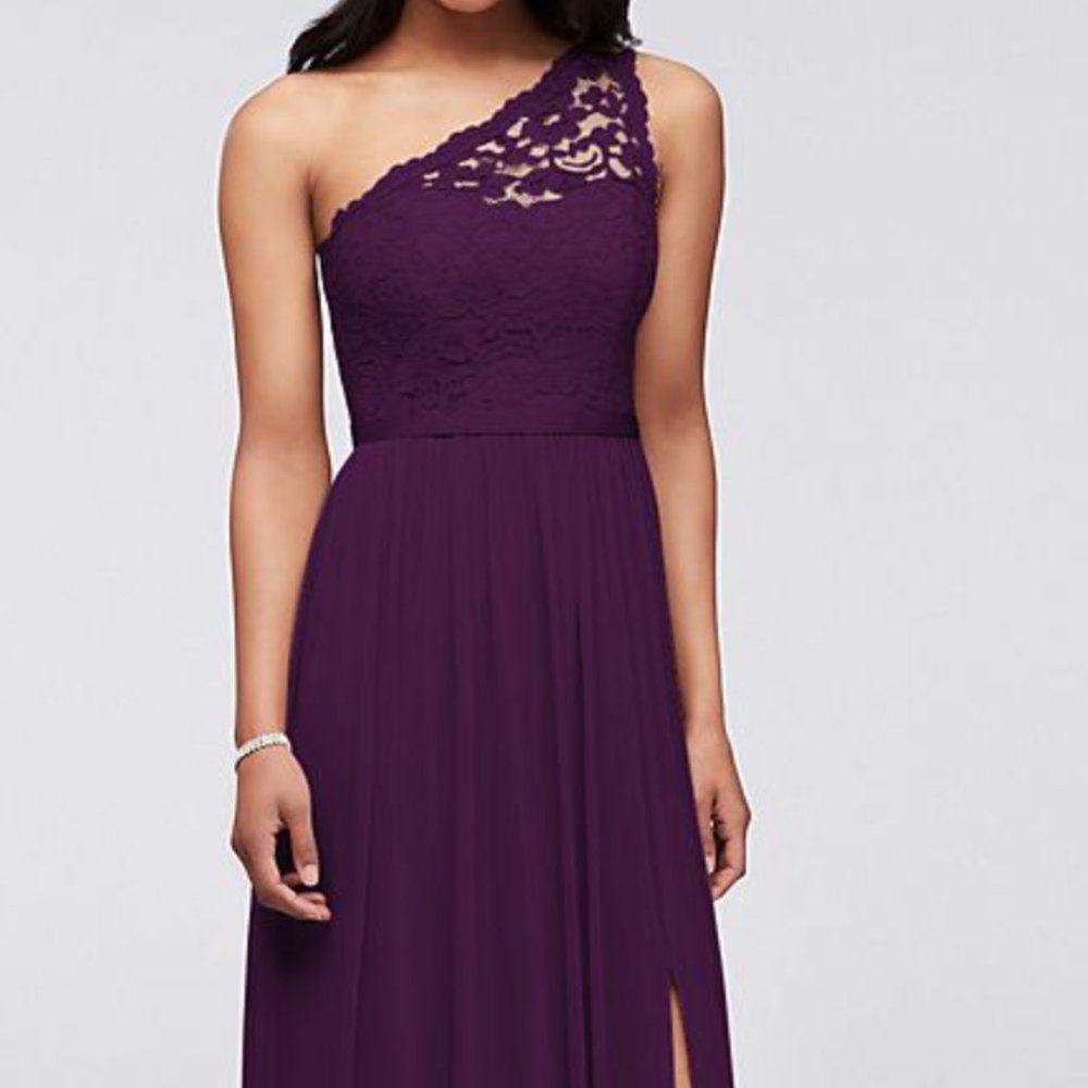 One Should Lace Eggplant Long Dress